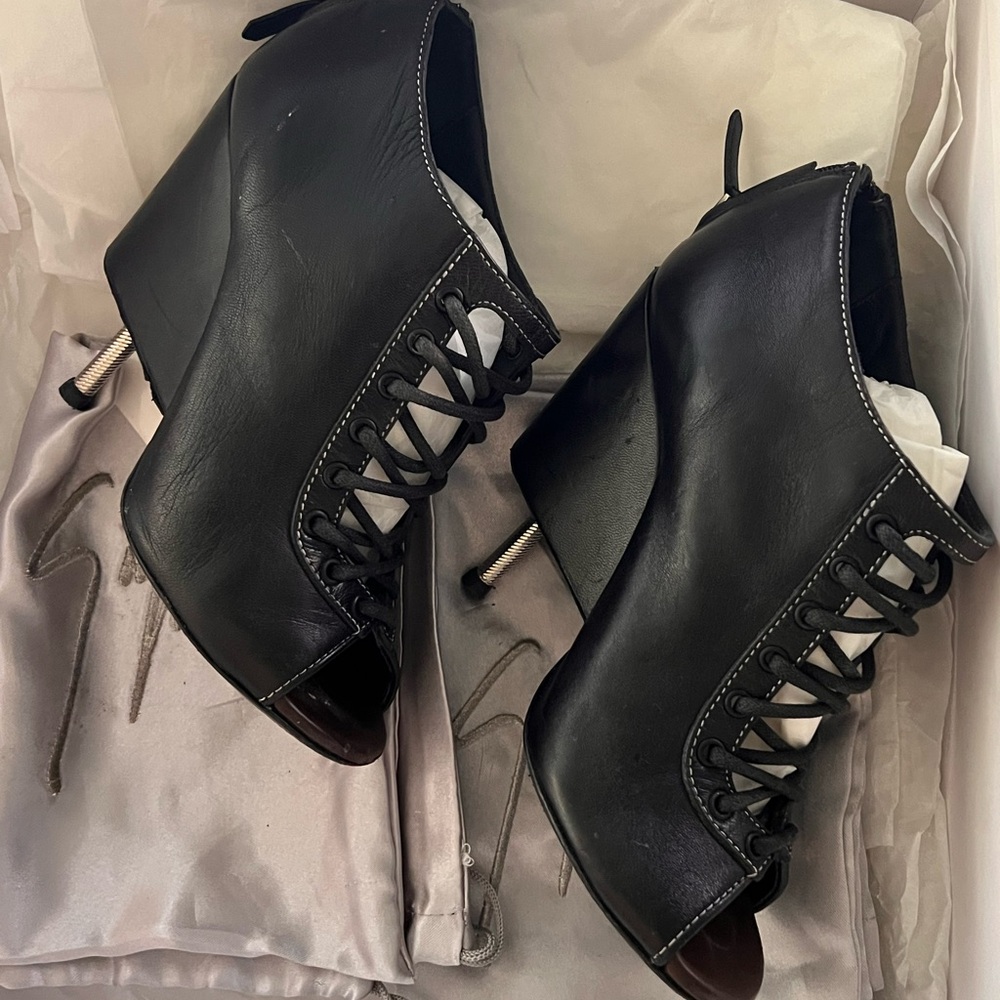 Givenchy Black Leather Booties